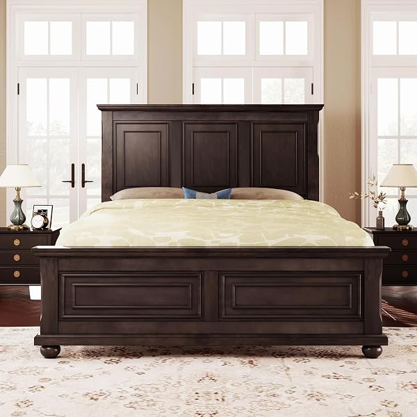 Merax King Bed Frames Traditional Town and Country Style