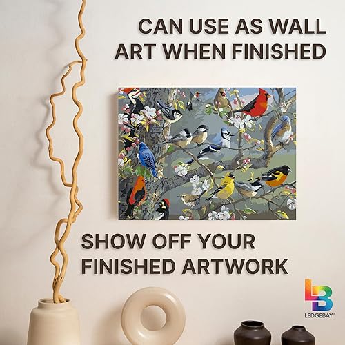 Miniatura 158 de Ledgebay - Pintura por número para adultos – Kits de pintura por números, pintura sin arrugas por números para adultos principiantes, 12 x 16