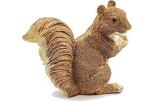 Stuffed Squirrel Realistic: Polyresin Squirrel Statue Décor for Your Garden