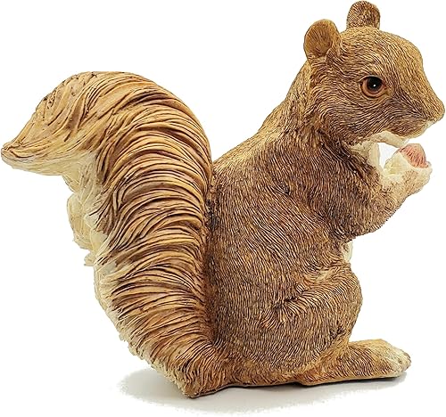 C&F Decoración de jardín al aire libre polirresina ardilla estatua G117 4 "H