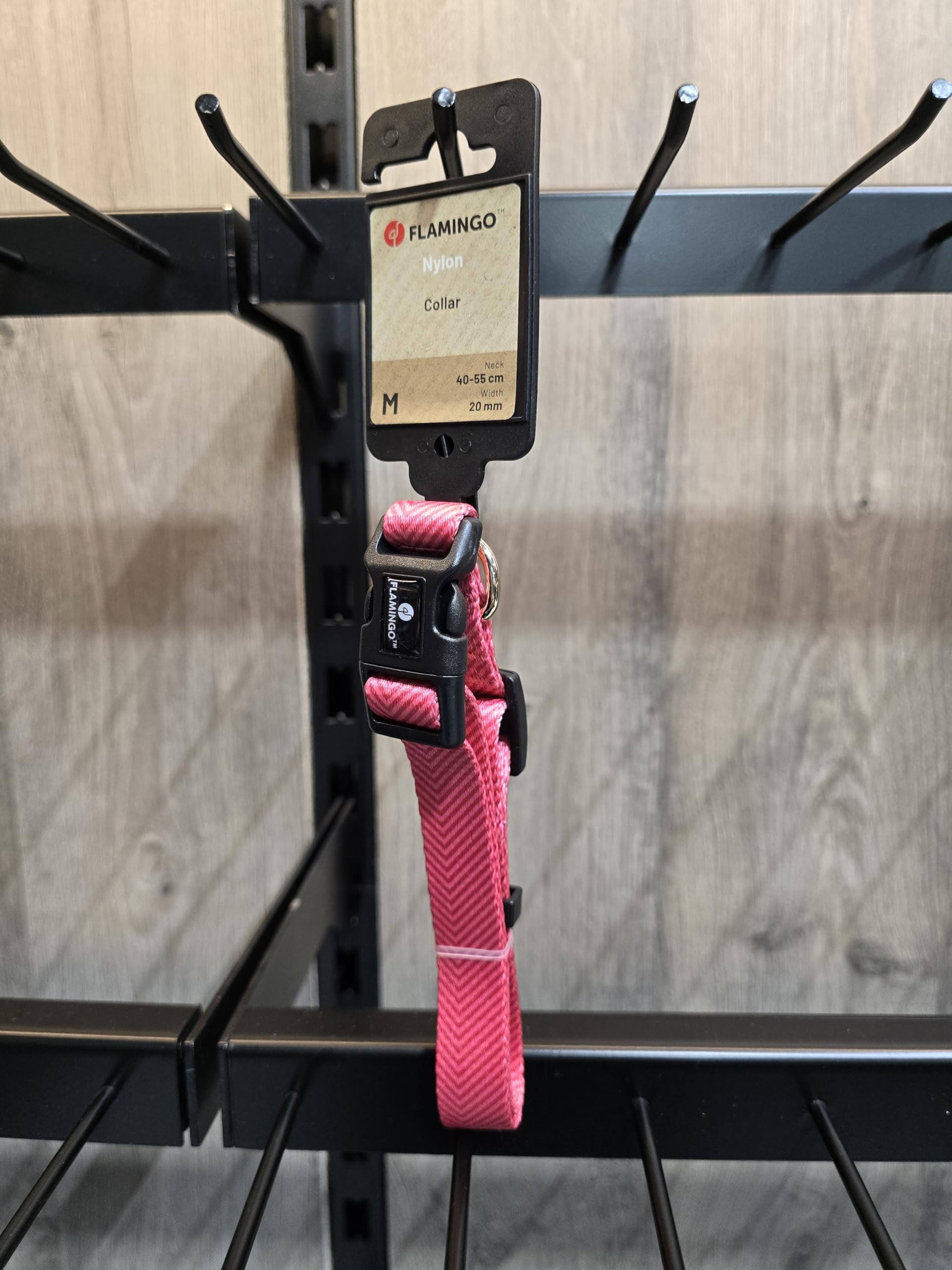 Nylon-Hundehalsband – Flamingo-Muster, Größe S (25–38 Cm Halsumfang), Mit Schnellverschluss, Waschbar