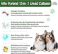Vista 2 de Colágeno líquido orgánico prémium 5X para perros y gatos Sin pollo Péptidos de colágeno tipos I, II, III, V y X, MSM y biotina