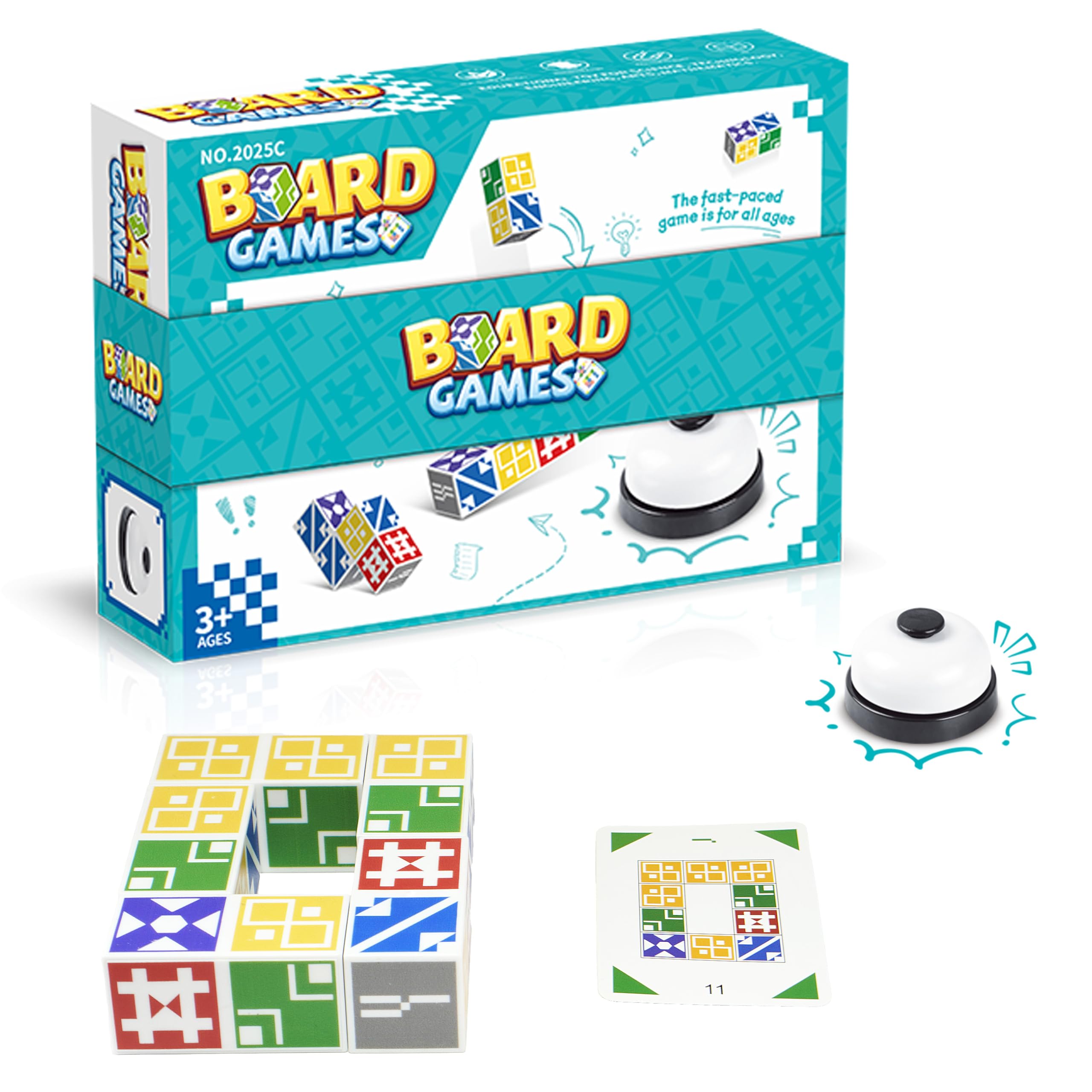 Giochi da tavola, Gioco Veloce di Abbinamento Blocchi per Fino a 6 Giocatori – Il Gioco da Tavolo Perfetto per Famiglia e Amici
