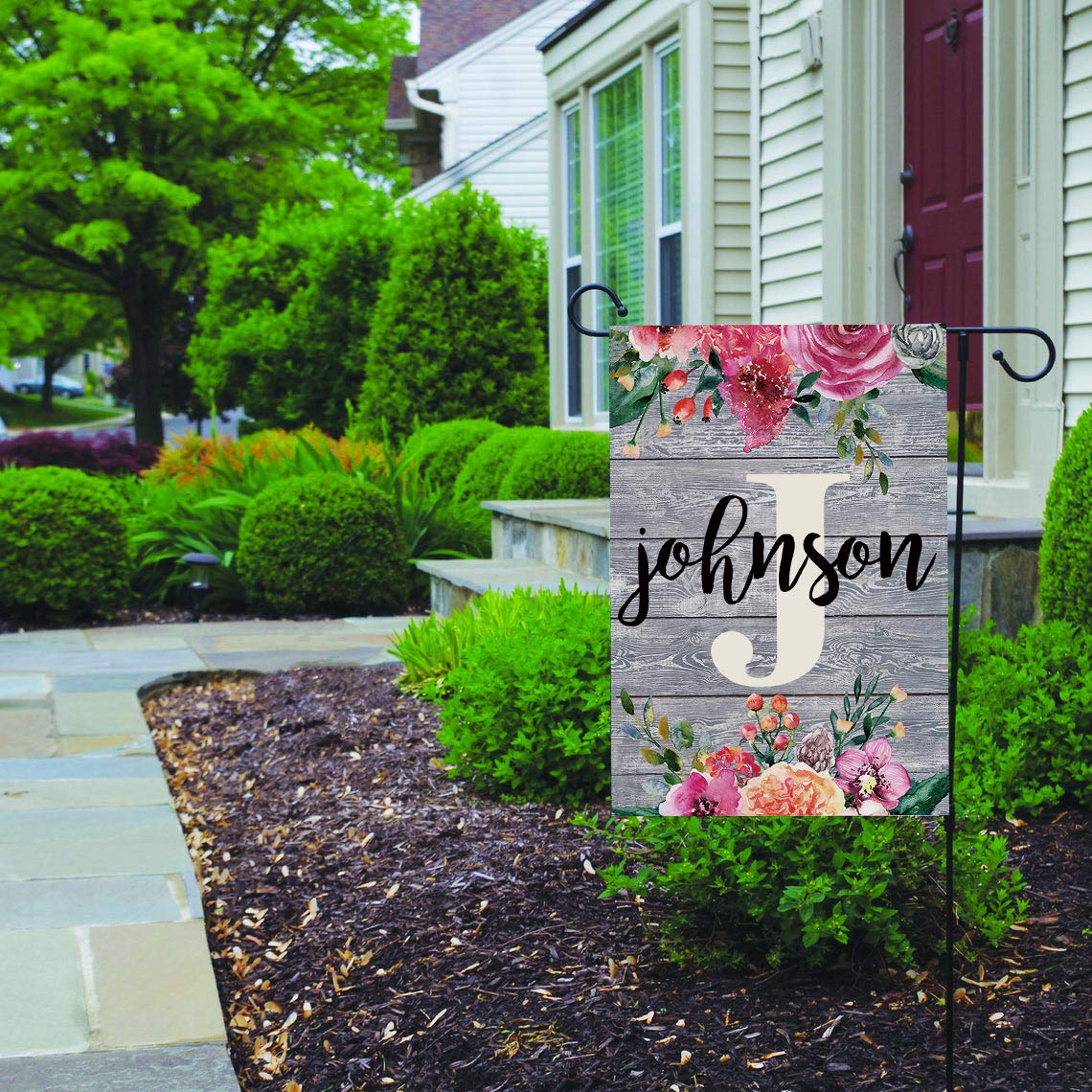 Welcome Drapeau De Jardin Printanier Double Face 30x45cm - Toile De Jute - Motif Fleurs Et Papillons - Pour Extérieur Pâques (sans Mât)