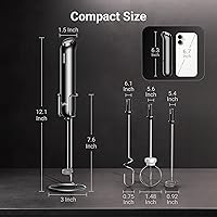 Vista 9 de InstaWhisk - Espumador de leche con velocidad variable, varita espumadora de café recargable con batidor doble desmontable, mezclador de bebidas