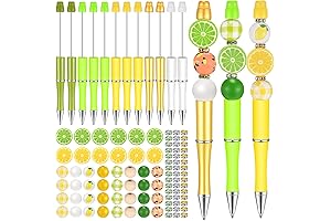 Beadable Pens with Assorted Bead Spacers for Endless DIY Fun