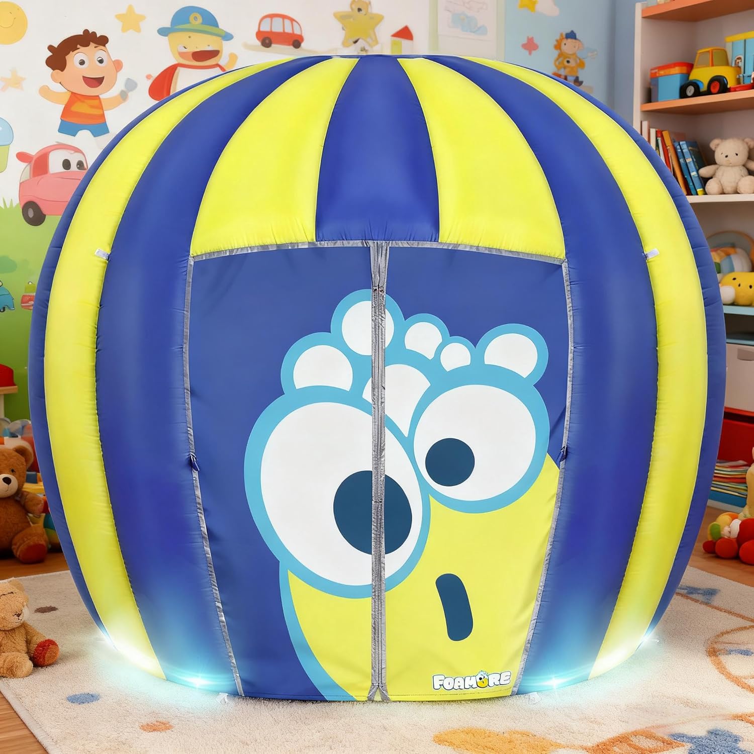 Sensory Tent for Kids, 5.9ft Inflatable Light Up Tent, Sensory Toys Calm Space for Autism