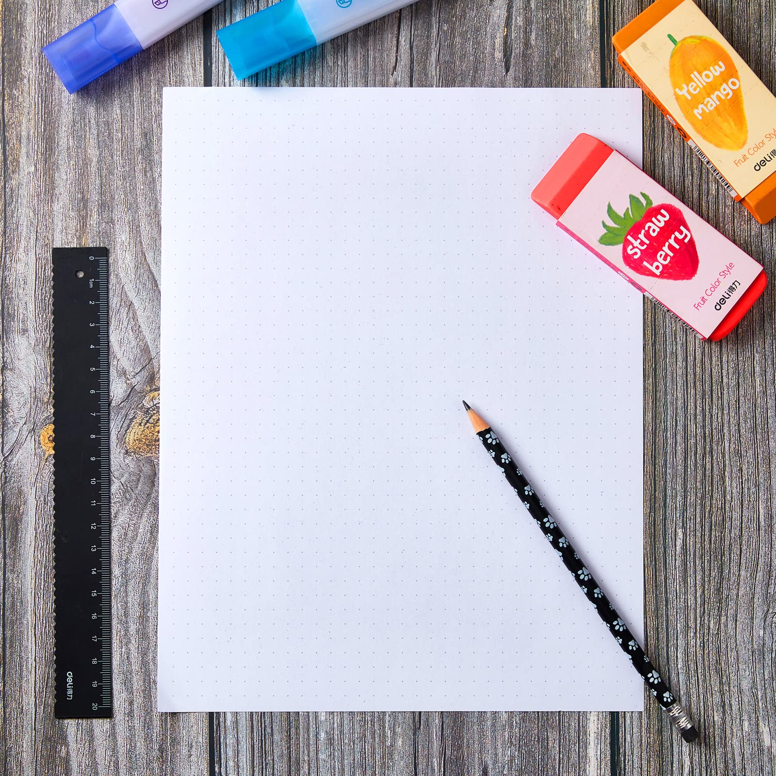 Amazon | 400枚 ドットクロスグリッド 方眼紙 8.5 x 11インチ レター