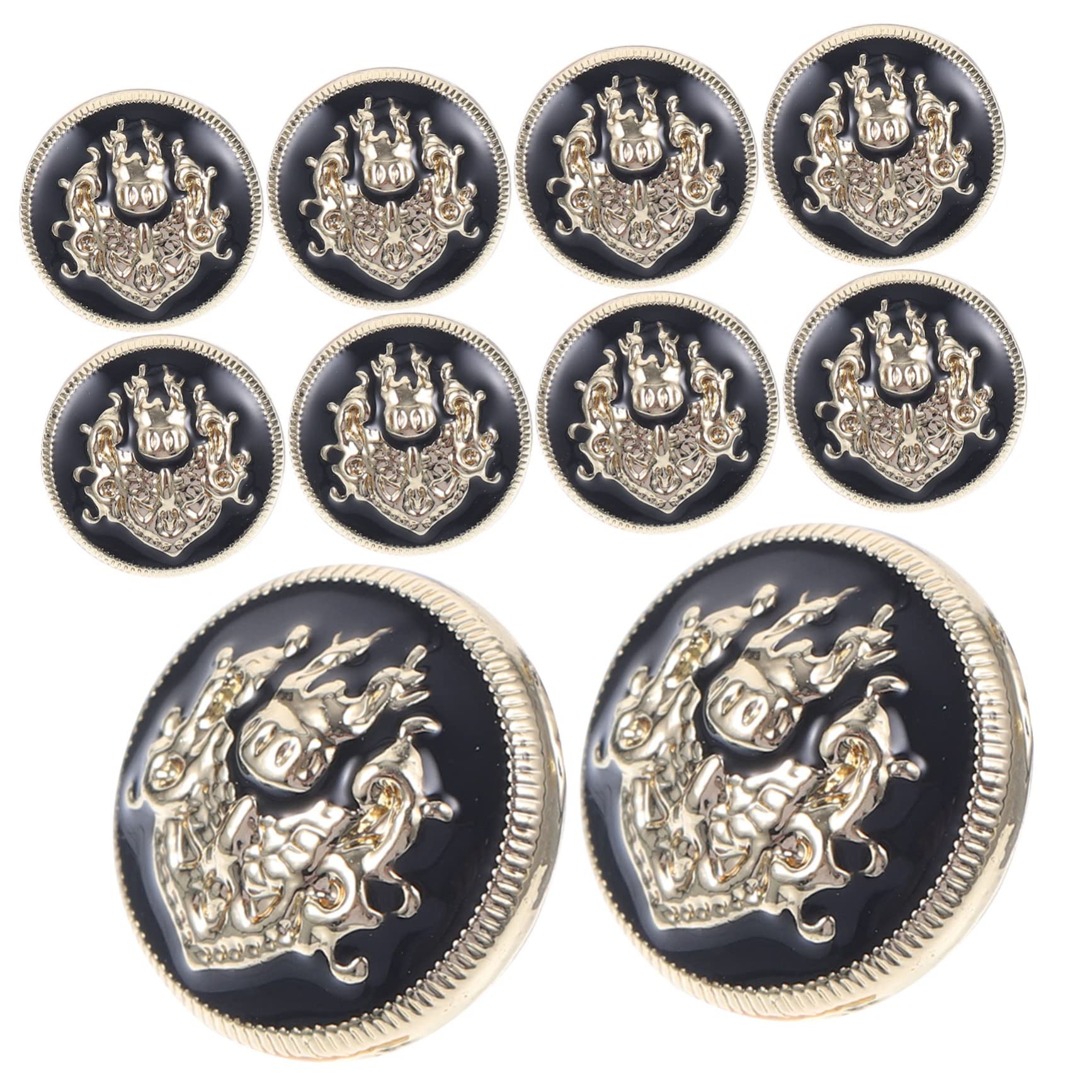 Amazon | OHPHCALL 10個 金属ボタン コートのアンティークボタン  