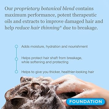 PURA D'OR Hair Thinning Therapy Biotin Shampoo and Conditioner Set, CLINICALLY TESTED Effective Results, Hair Thickening Products For Women & Men, Herbal Scent, Color Safe, 16oz x2