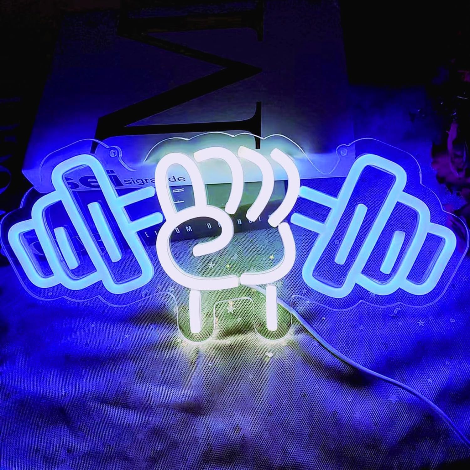 Señal de neón para gimnasio, con mancuernas LED de neón para decoración de gimnasio en casa, luces LED regulables para decoración de pared para hombres y mujeres, regalo para levantamiento de pesas