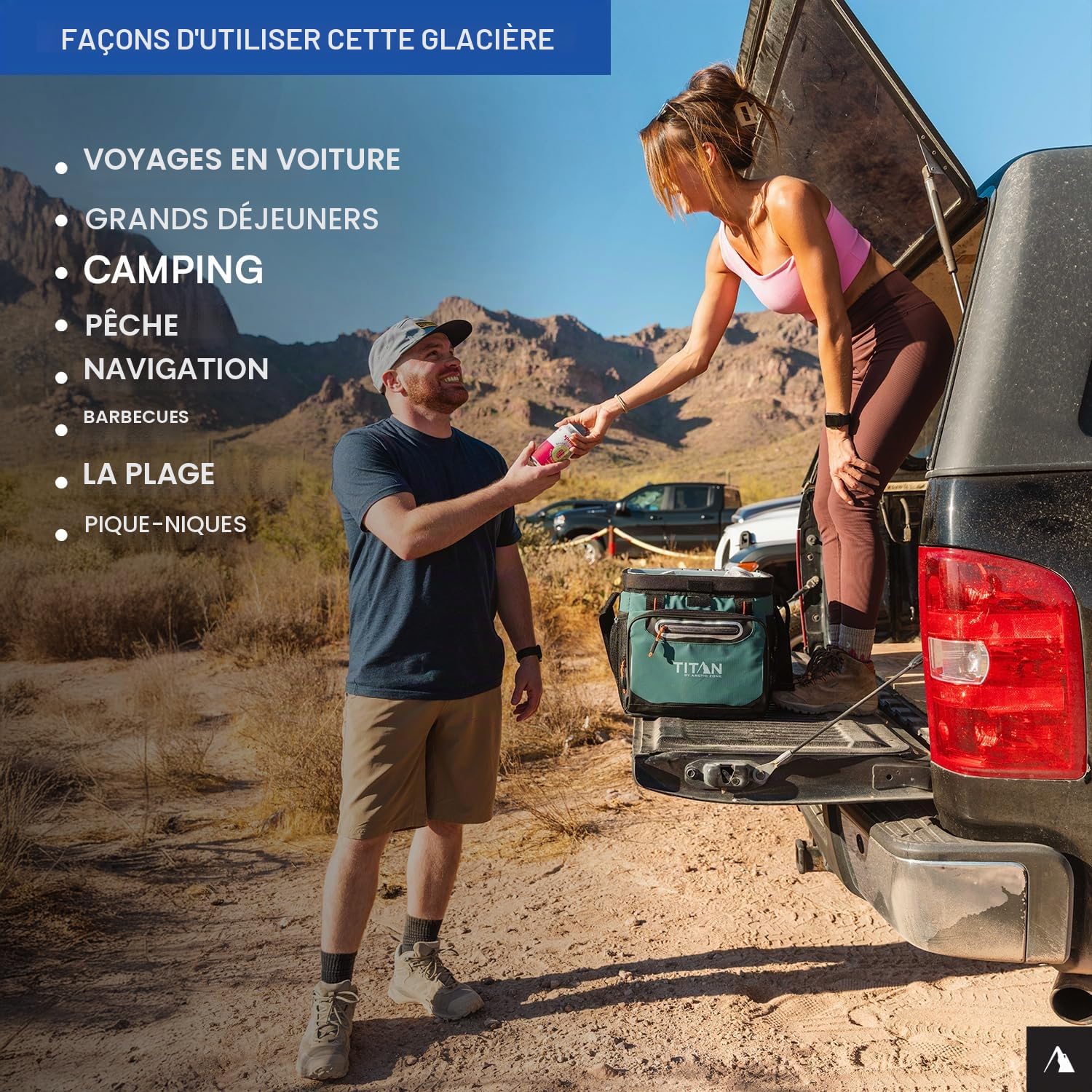 Titan by Arctic Zone Glacière, Refroidisseur sans Fermeture éclair, Isolation Deep Freeze, Doublure HardBody et SmartShelf