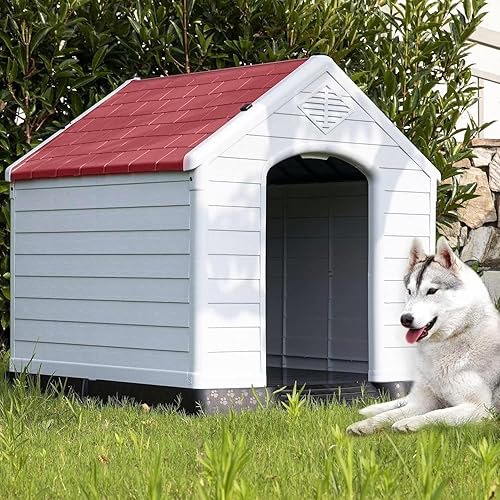 Casa para perros para interiores y exteriores, resistente a la intemperie y al agua, para perros pequeños, medianos y grandes, casa para perros de