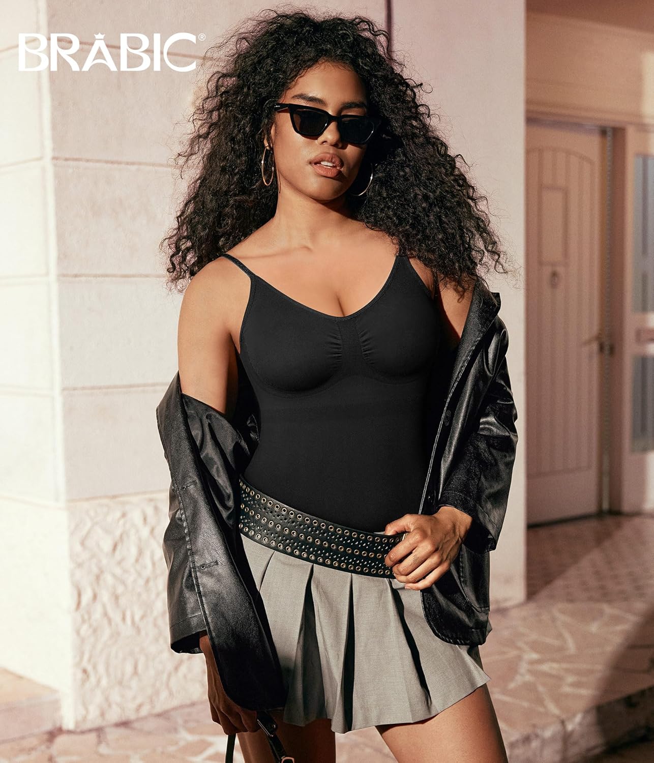 BRABIC Compression Tank Top for Women - Compression Tanks Shapewear Tummy Control Body Shaper V Neck Camisole Tops - Image 7