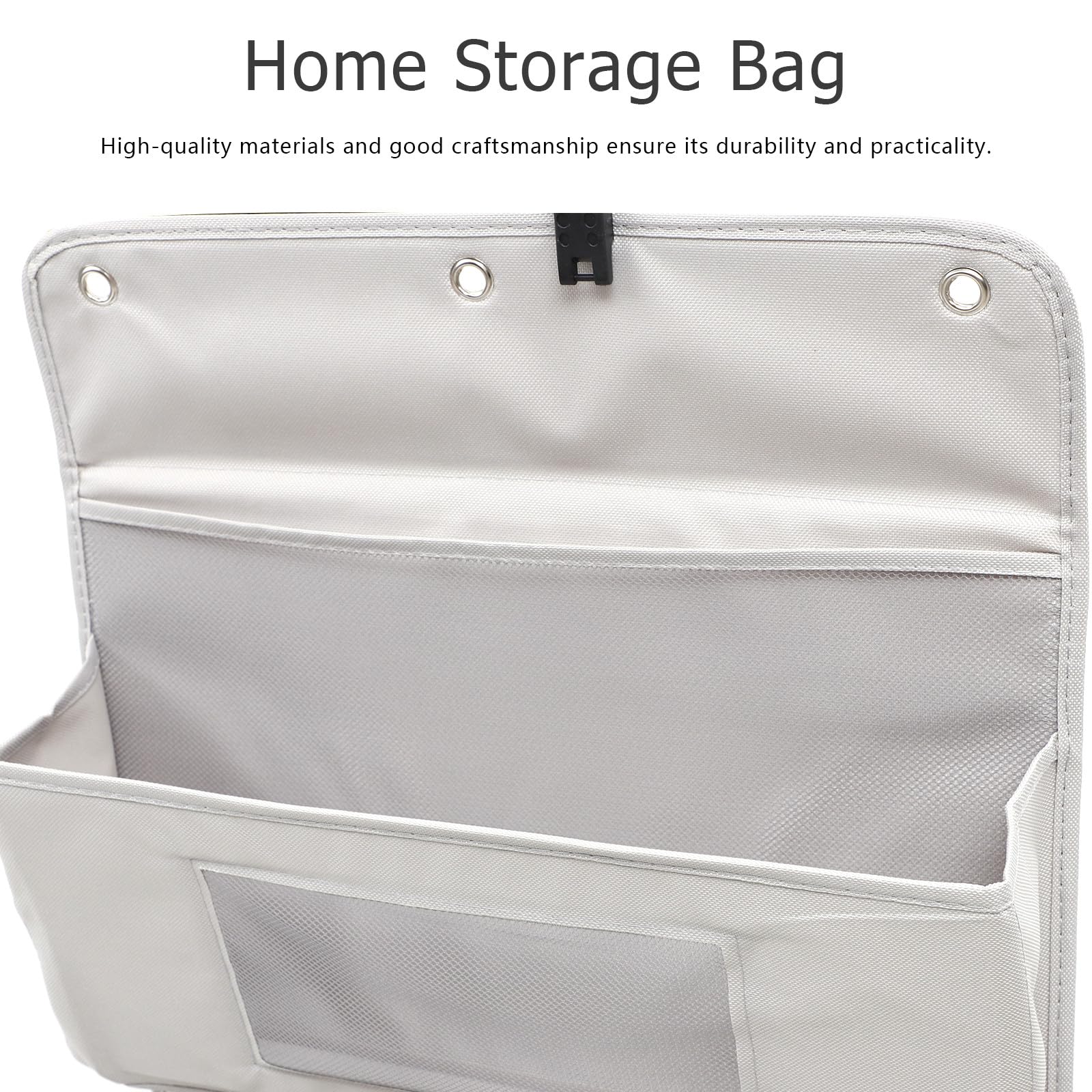 Healeved Bolsa de Almacenamiento Colgante para Armario y Pared Organizador de 3 Capas en Tela Gris Bolsa para Colgar en Puerta Adecuado para Orden en Dormitorio y Sala