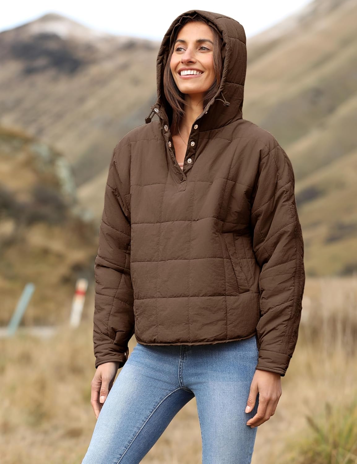 AMEBELLE Women's Oversized Hooded Puffer Jacket Quilted Jackets for Women Lightweight Winter Warm Padded Hoodies Coat - Image 2