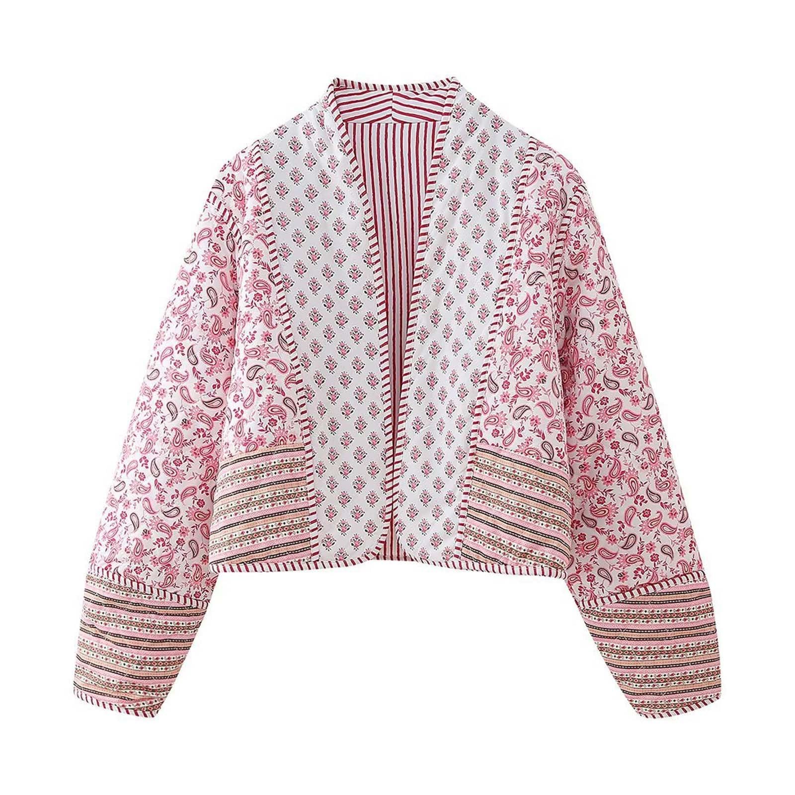Manteau matelassé de couleur contrastée et pull d'hiver - 6