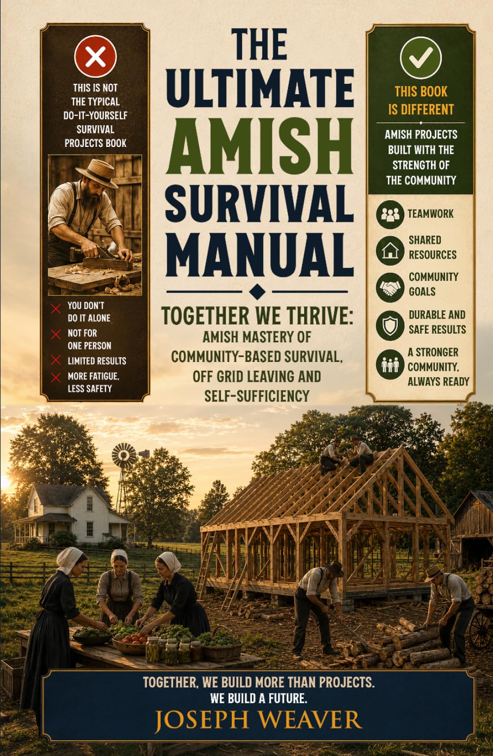 The Ultimate Amish Survival Manual: Together We Thrive - Amish Mastery of Community-Based Survival, Off-Grid Living and Self-Sufficiency