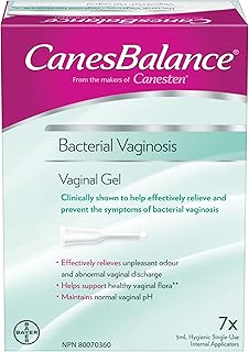 CanesBalance Bacterial Vaginosis Treatment For BV Symptoms - Vaginal Gel BV Treatment For Women, Relieves Vaginal Odor, Maintains Normal Vaginal pH, Supports Vaginal Health, 7 Single-Use Applicators