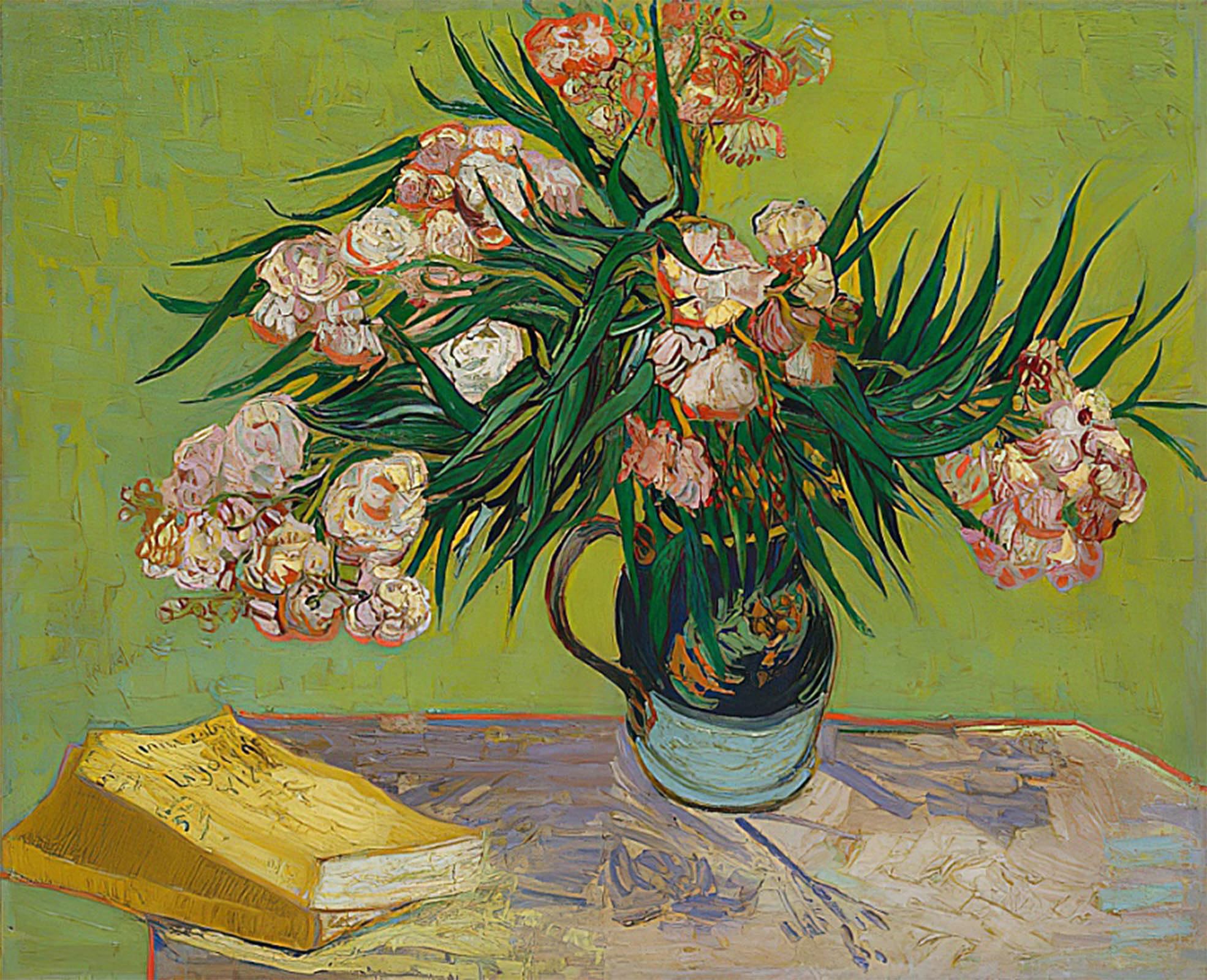 ARTXLXXBN Famous Print Painting Colorful Art Print Oleander Canvas Art Decorations for Home Decor 60x90cm
