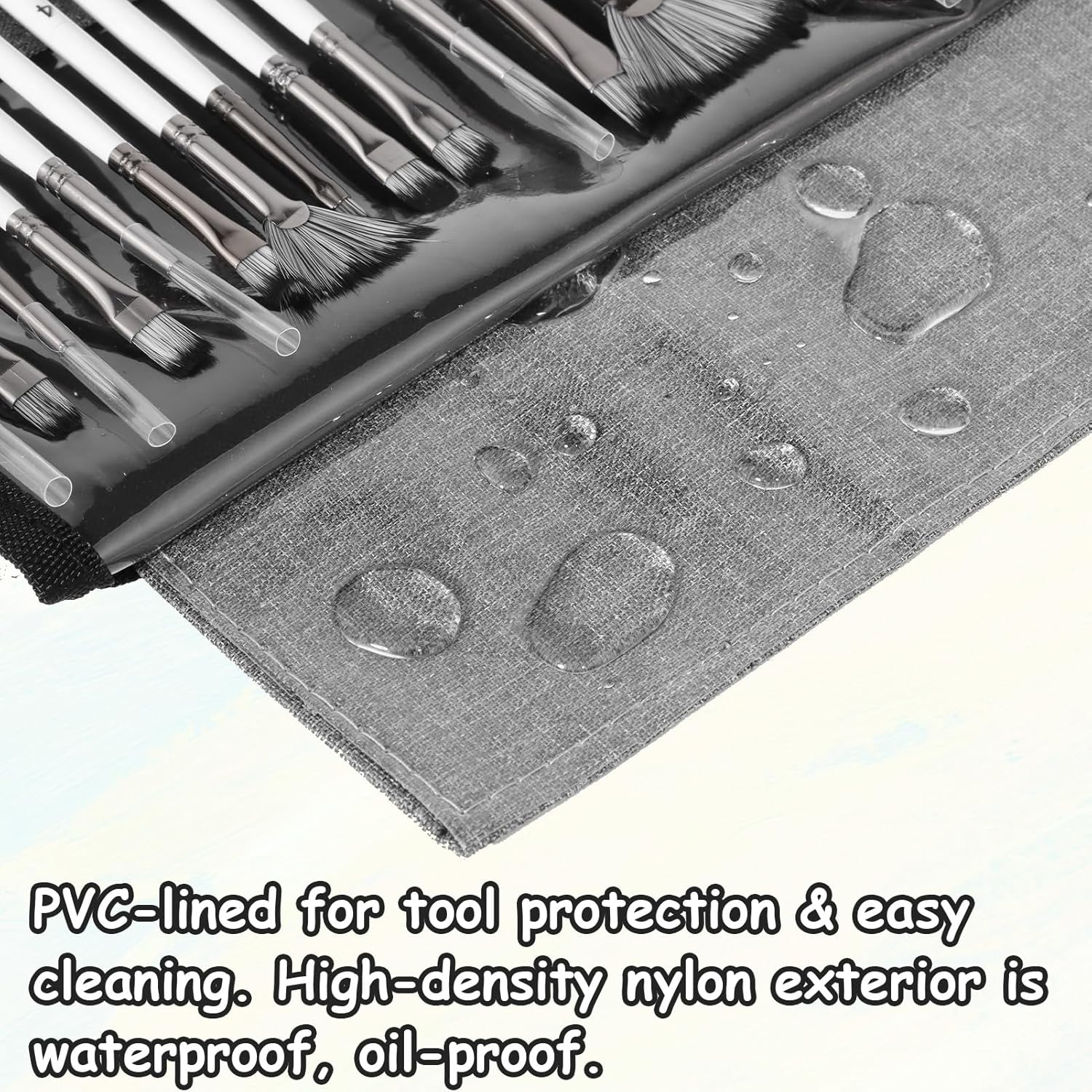 24 Pcs Artist Paint Brushes Set, Wooden Handles Brushes with Canvas Cloth Bag, Scraper and Flat Brush for Oil, Acrylic, Watercolor, Gouache Painting (White)