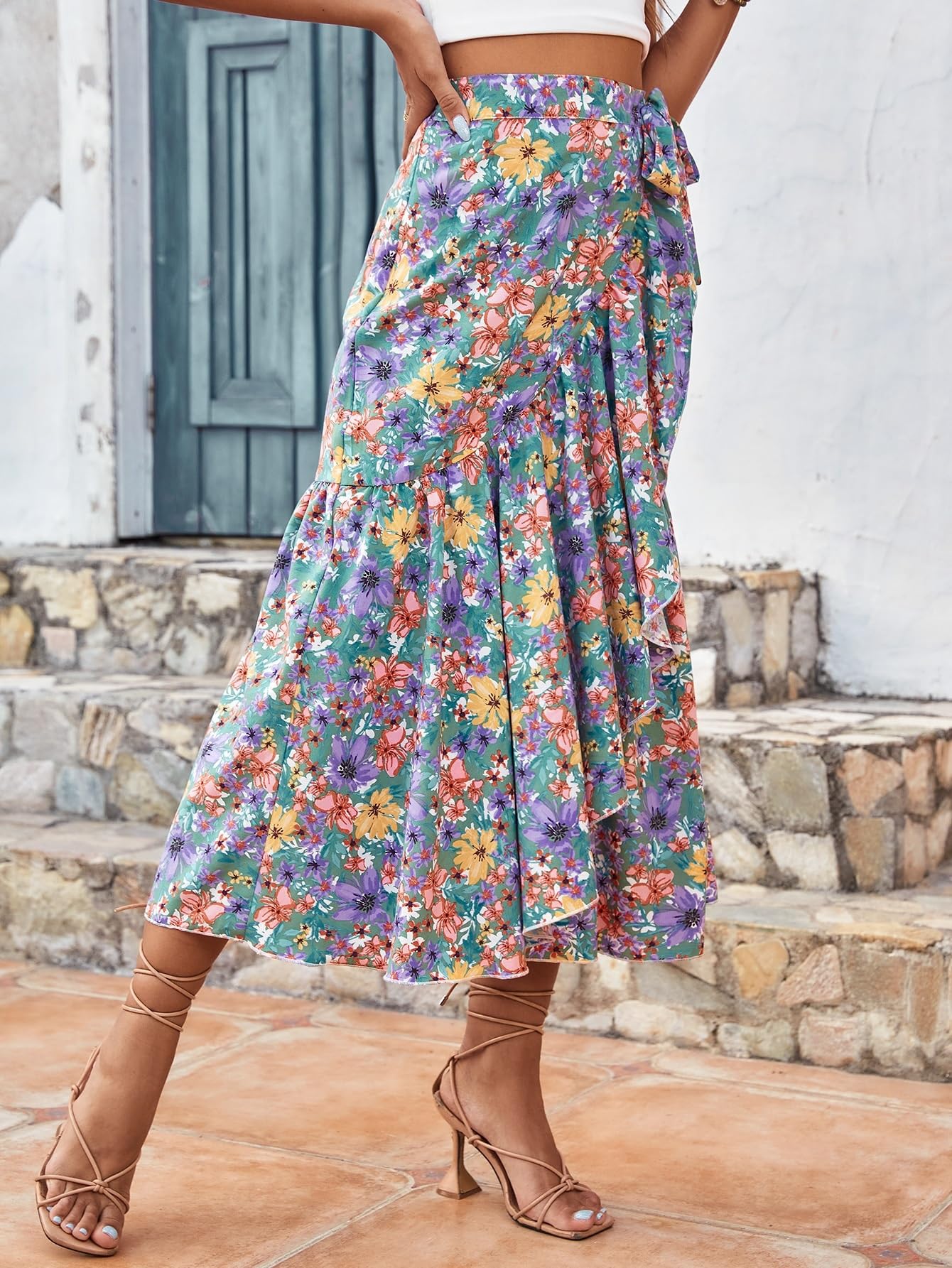 falda envolvente larga