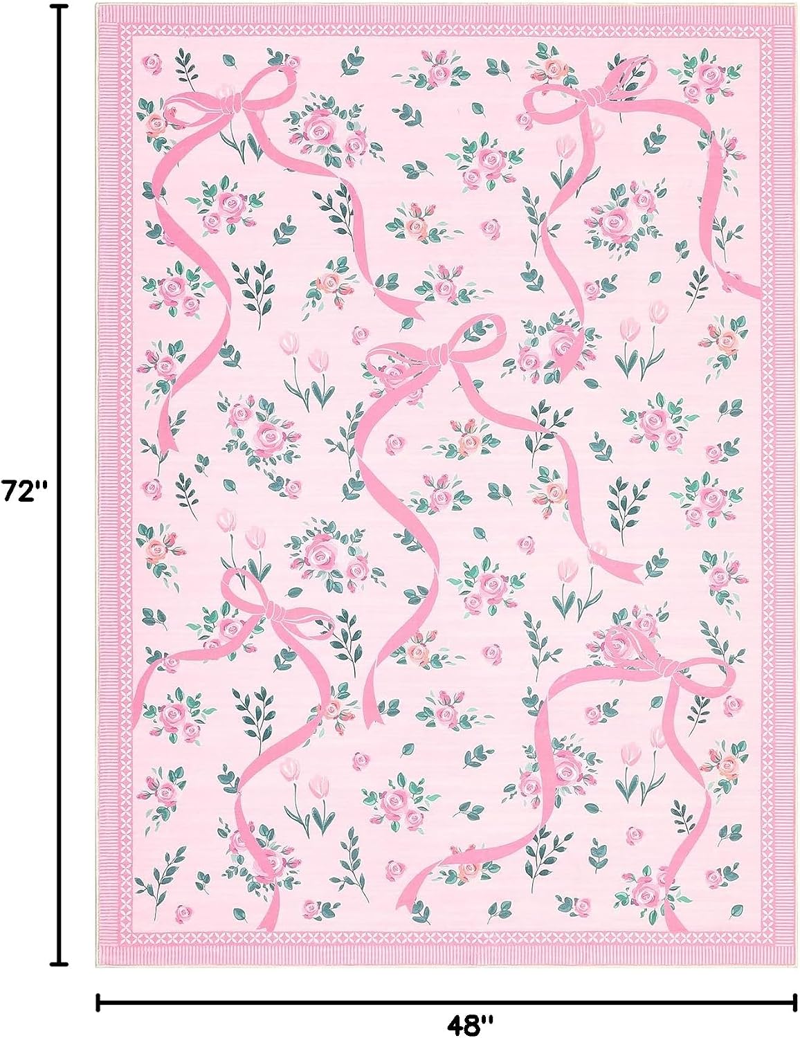 GarveeHome Pink Rugs for Bedroom Girls, 4x6 Rug for Living Room Non Slip image 2