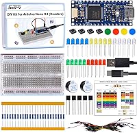 GeeekPi Arduino Nano R4 DIY Starter Kit: Breadboard, LEDs, Resistors, Transistors, Buttons, Jumper Wires, USB-C Cable & Tutorials for Beginners