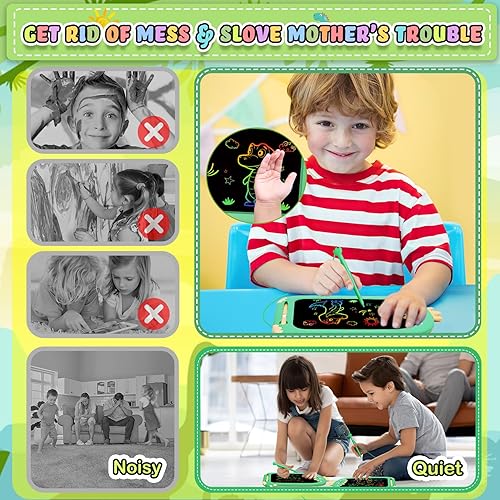 Miniatura 4 de Juguetes para niños de 1 a 2 años, tableta de dibujo de 10 pulgadas, tableta de escritura LCD para niños, juguetes de aprendizaje para niños de 1,