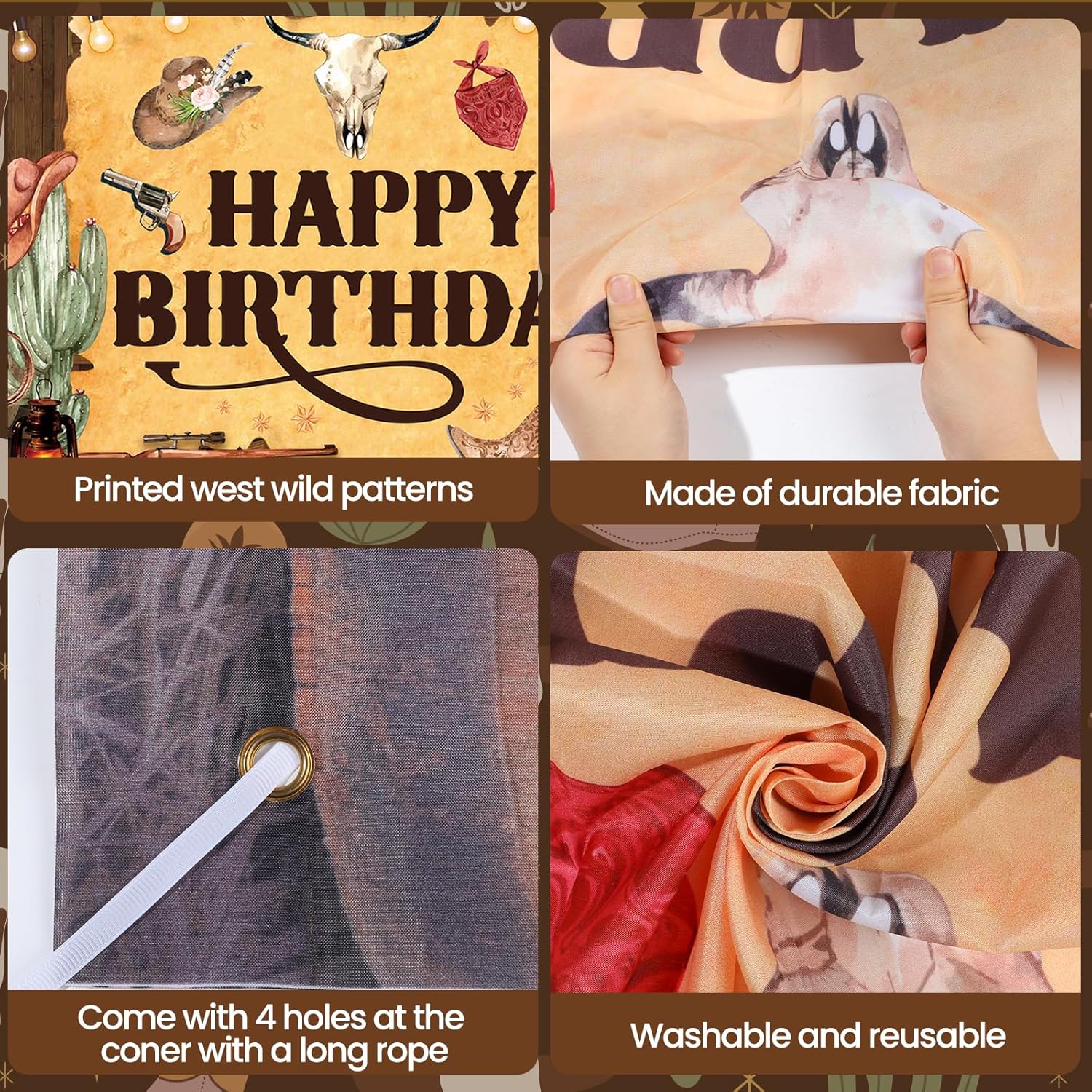Cowboy Birthday Party Decorations for Men Women Western Cowboy Party Supplies Include Birthday Banner Backdrop West Wild Door Banner Boots Foil Balloons for West Theme Decor