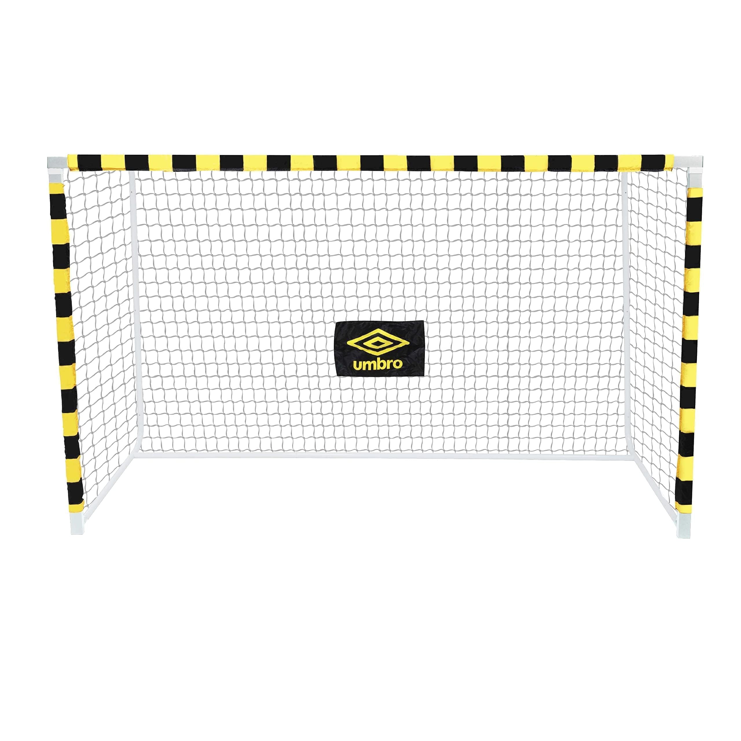 Umbro Cage de Foot - But de Foot Enfant 300 x 200 x 110 cm - Kit Entrainement Football pour Enfants et Adultes - Exterieur et Interieur - Montage Rapide - Noir/​Jaune