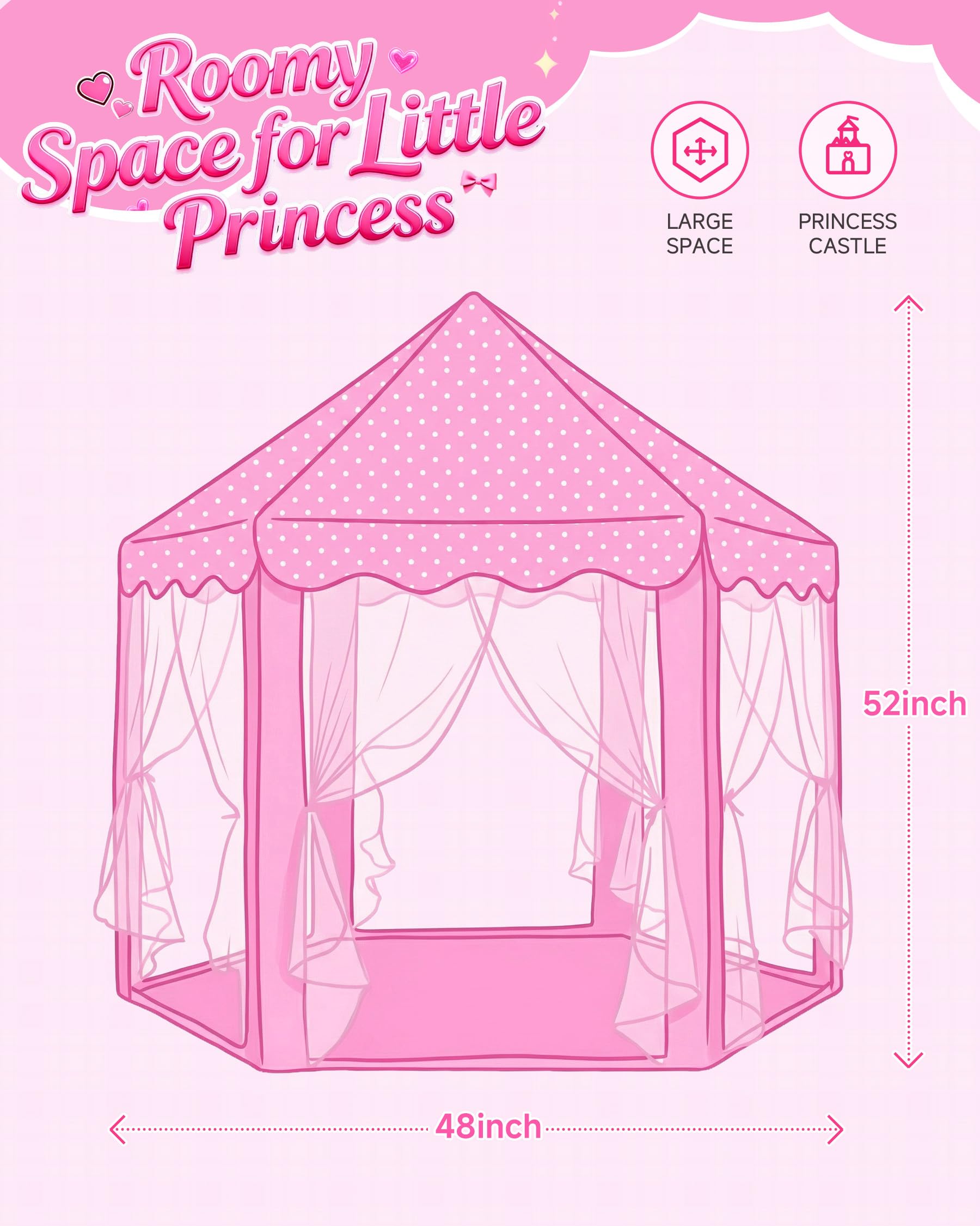 little princess tent Wilwolfer Kids Play Tent Indoor Girls Castle Playhouse, Pink tent nutrition hair loss The wide tie Colour:Aquamarine GENETIC, Lenkerband, LEOPARD, Rennrad,