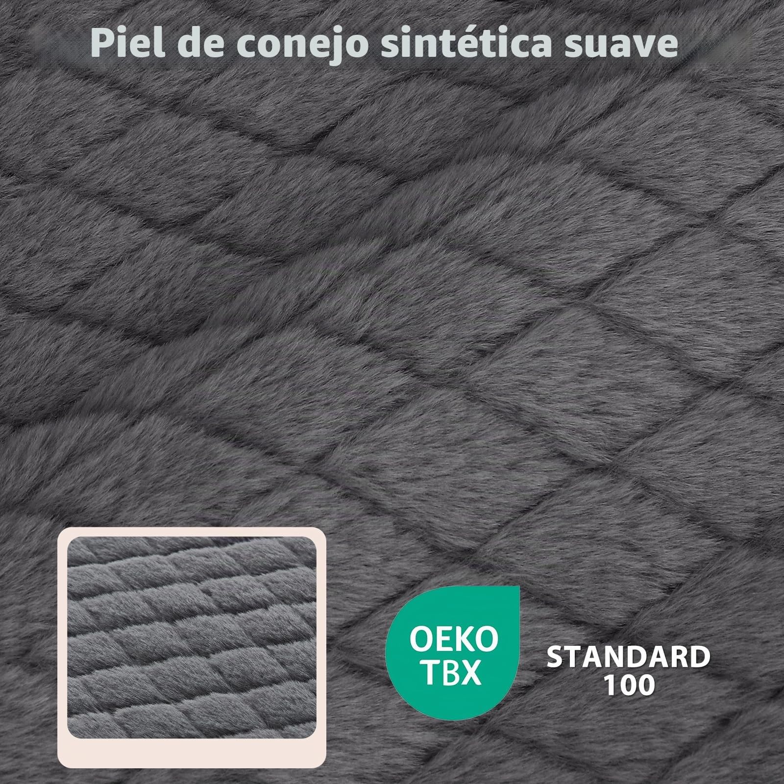 JOEJOY Cama ortopédica para perros grandes XXL, lavable y mullida, colchón para perros grandes, parte inferior antideslizante, 120 x 74 x 9 cm, color gris oscuro