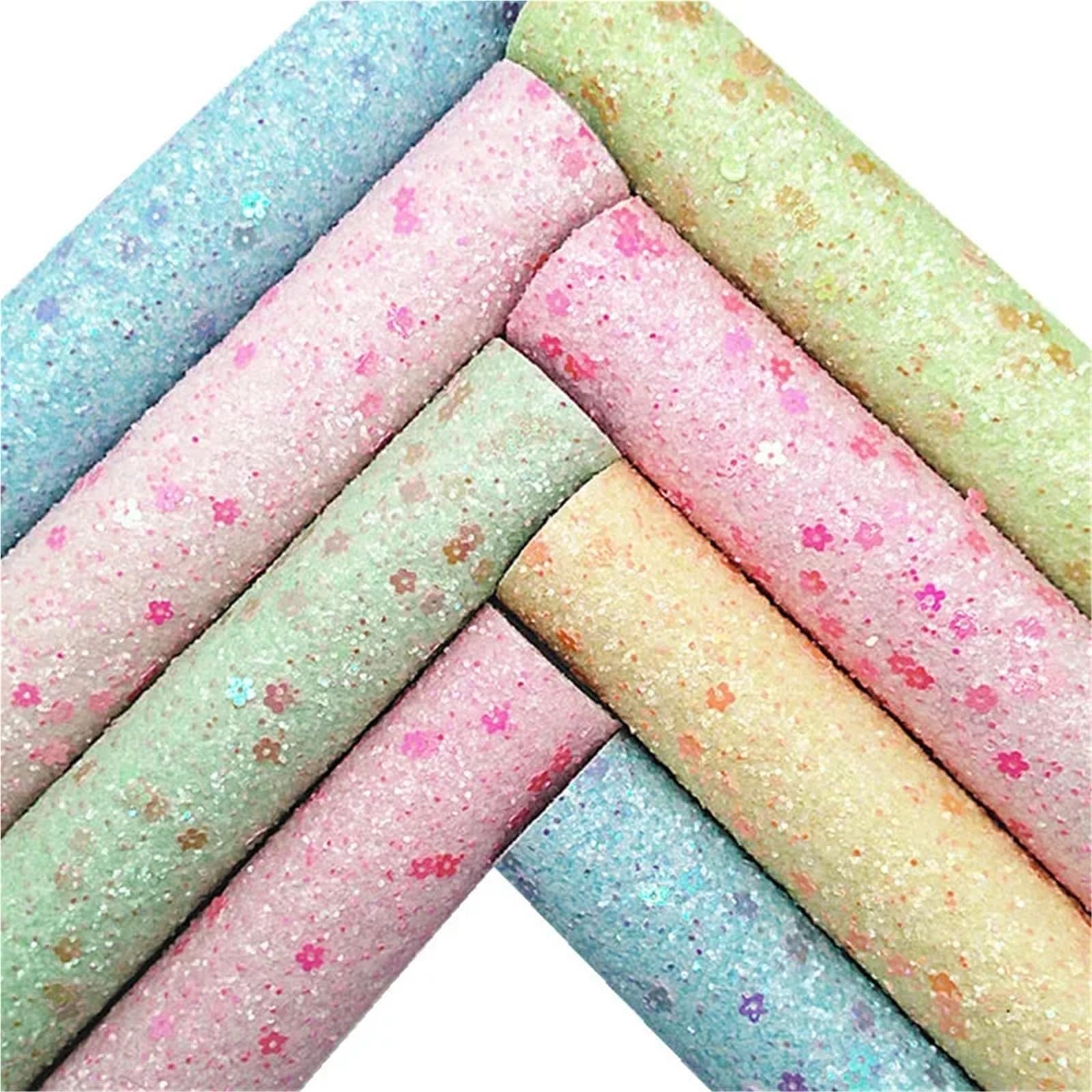 Mini rolki ze skóry PU i brokatowej tkaniny ze sztucznego winylu