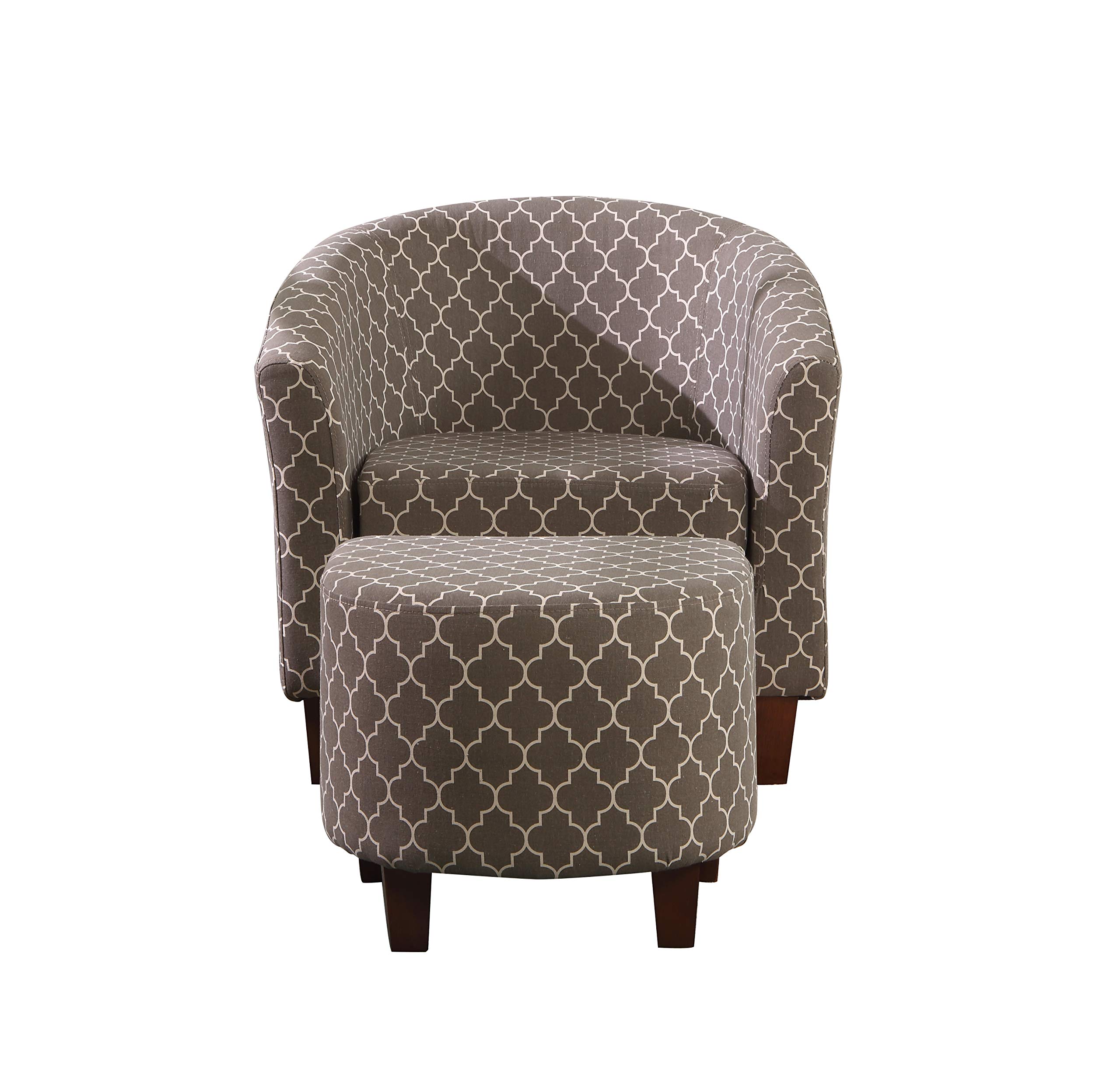 Ivy Collection Tub Chair with Ottoman Multi