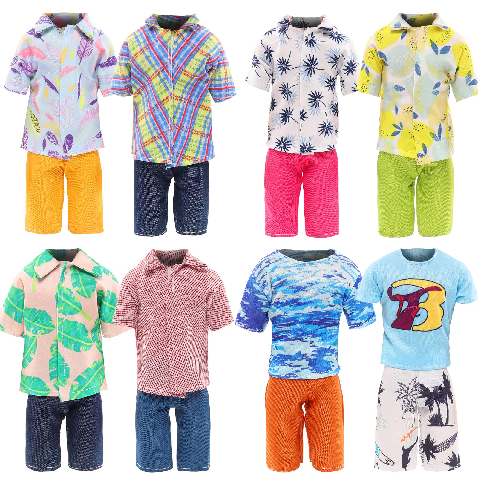 28 stuks poppenkleding en accessoires set, 3 jurken 3 modieuze kleding 10 schoenen 12 sieraden accessoires, zomermode outfits meisjes verjaardagscadeaus compatibel met Barbie 11,5 inch poppen