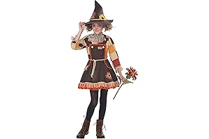 Spooktacular Creations Girl's Patchwork Scarecrow Costume