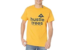 LRG Men's Hustle Trees Relaxed Fit Short Sleeve Crew Neck Graphic T-Shirt