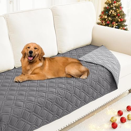 Smiry Funda impermeable para cama de mascota, suave y lavable, para cama, sofá, reversible, perros pequeños, medianos, grandes, gatos, diseño