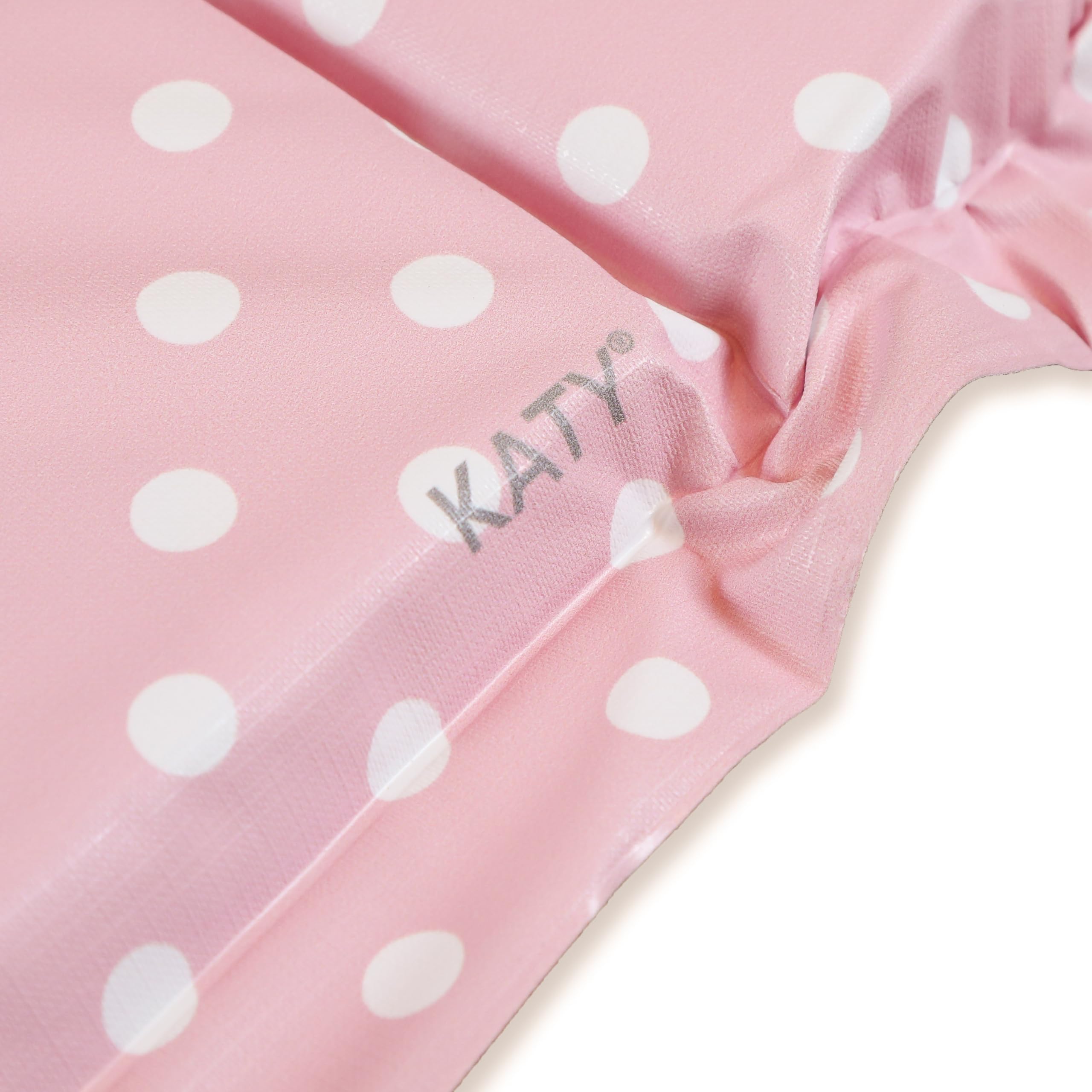 KATY Deluxe Baby Girls - Cambiador impermeable con bordes elevados, diseño de lunares blancos