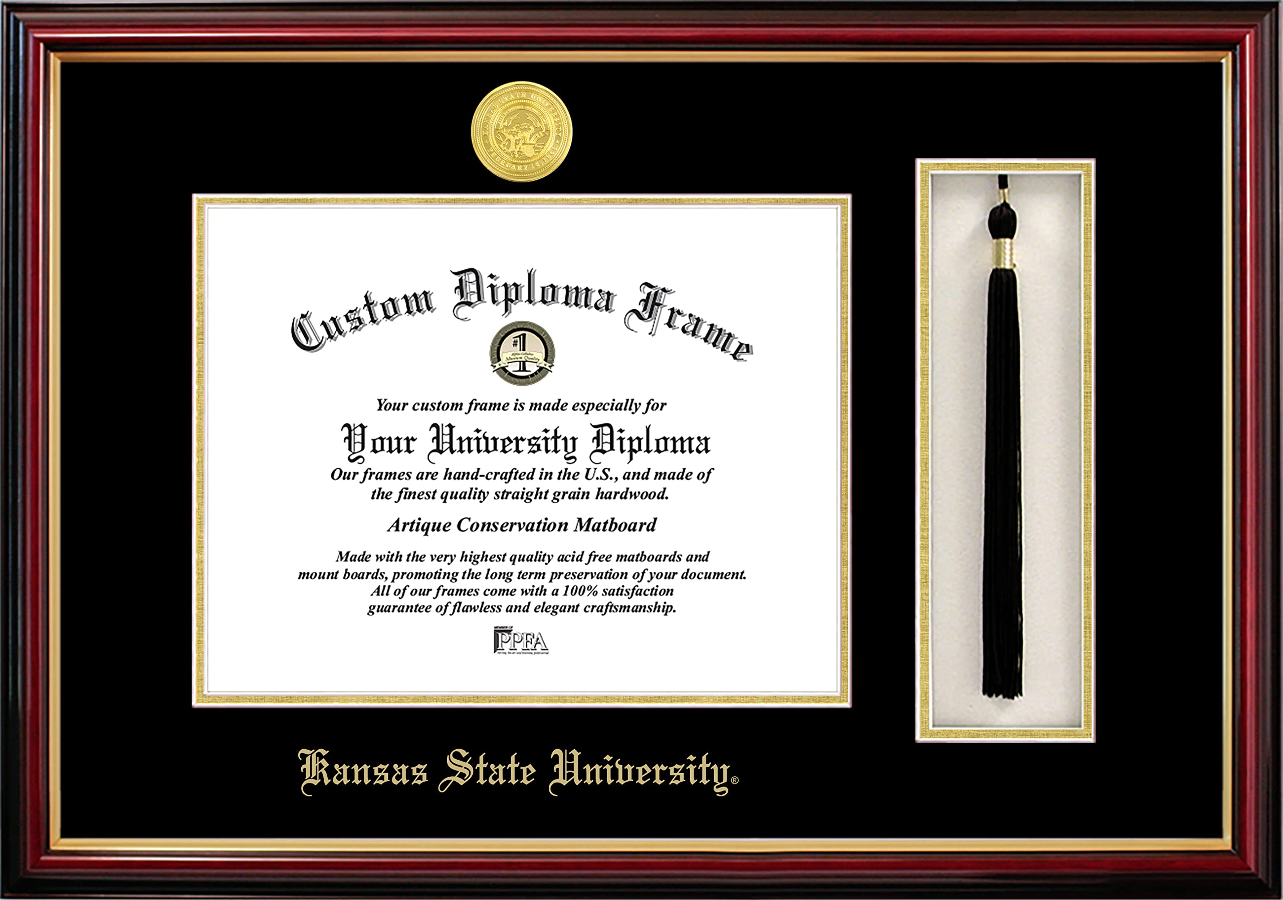 Campus Images NCAA Kansas State Wildcats Tassel Box and Diploma Frame