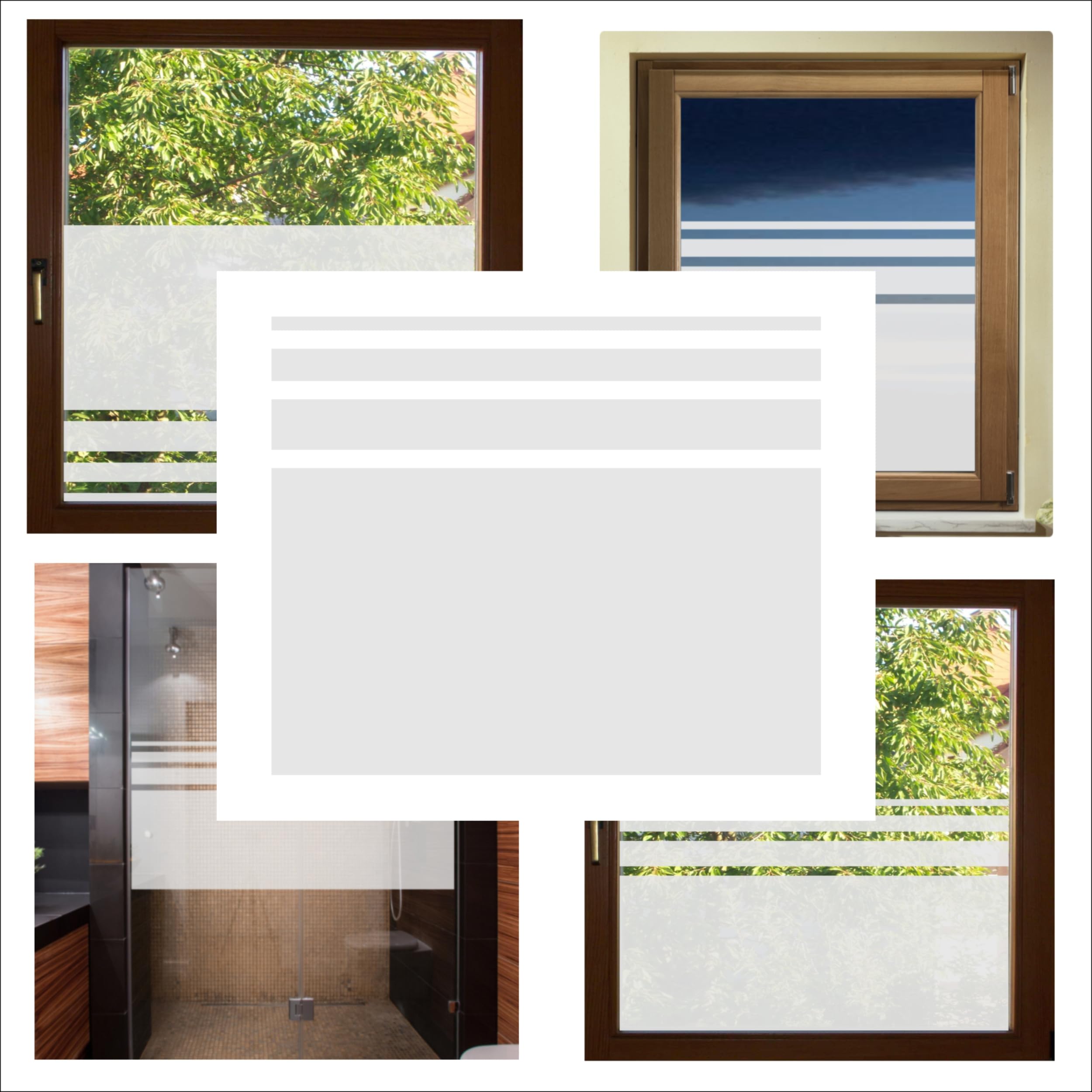 e650 Sichtschutzfolie Glasdekorfolie Bad Fenster Fensterfolie Keine Milchglasfolie # H 80 cm (100cm Breit x 80cm Hoch)