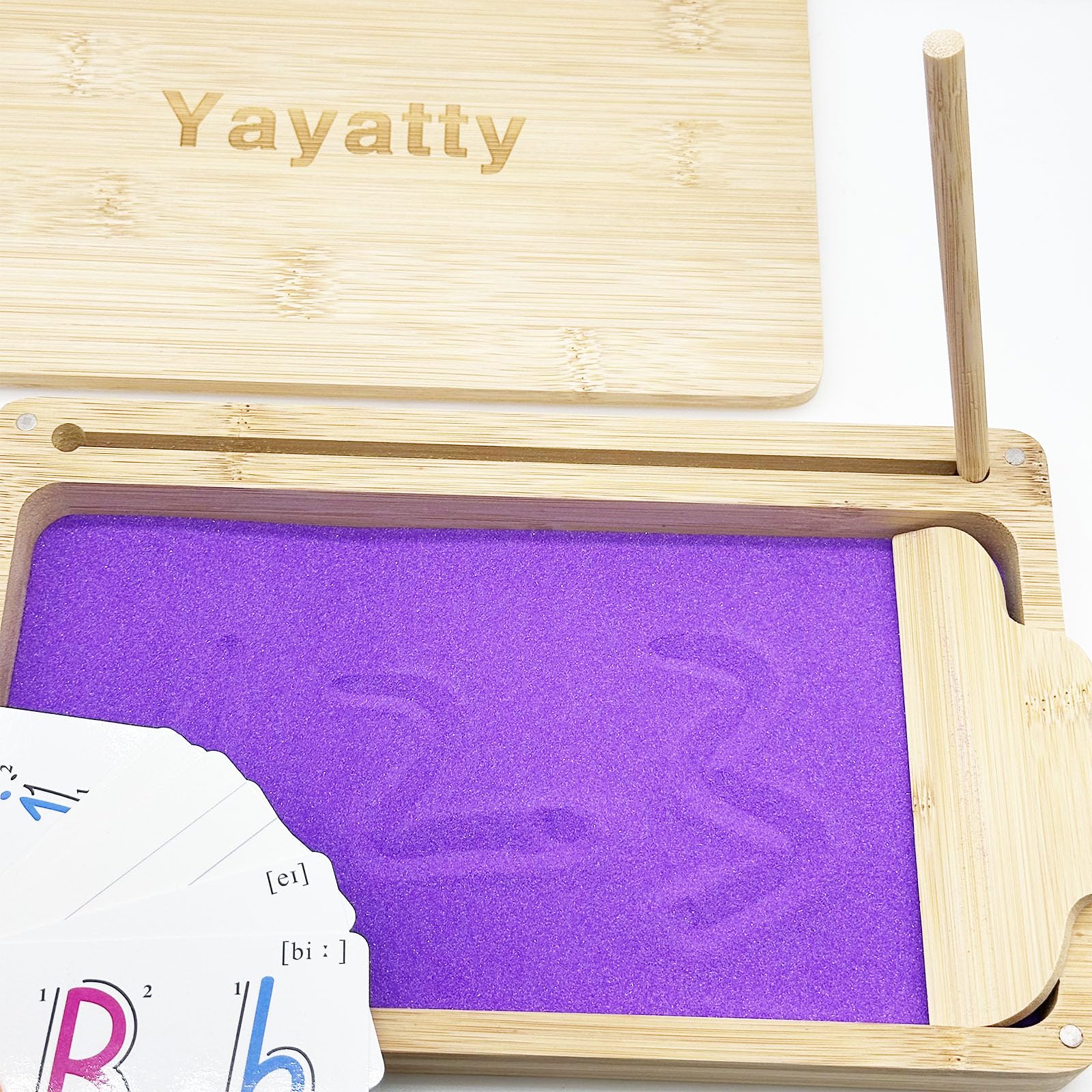 Montessori Sandtisch Aus Holz - Lernspielzeug Zum Schreiben Von Buchstaben Und Zahlen