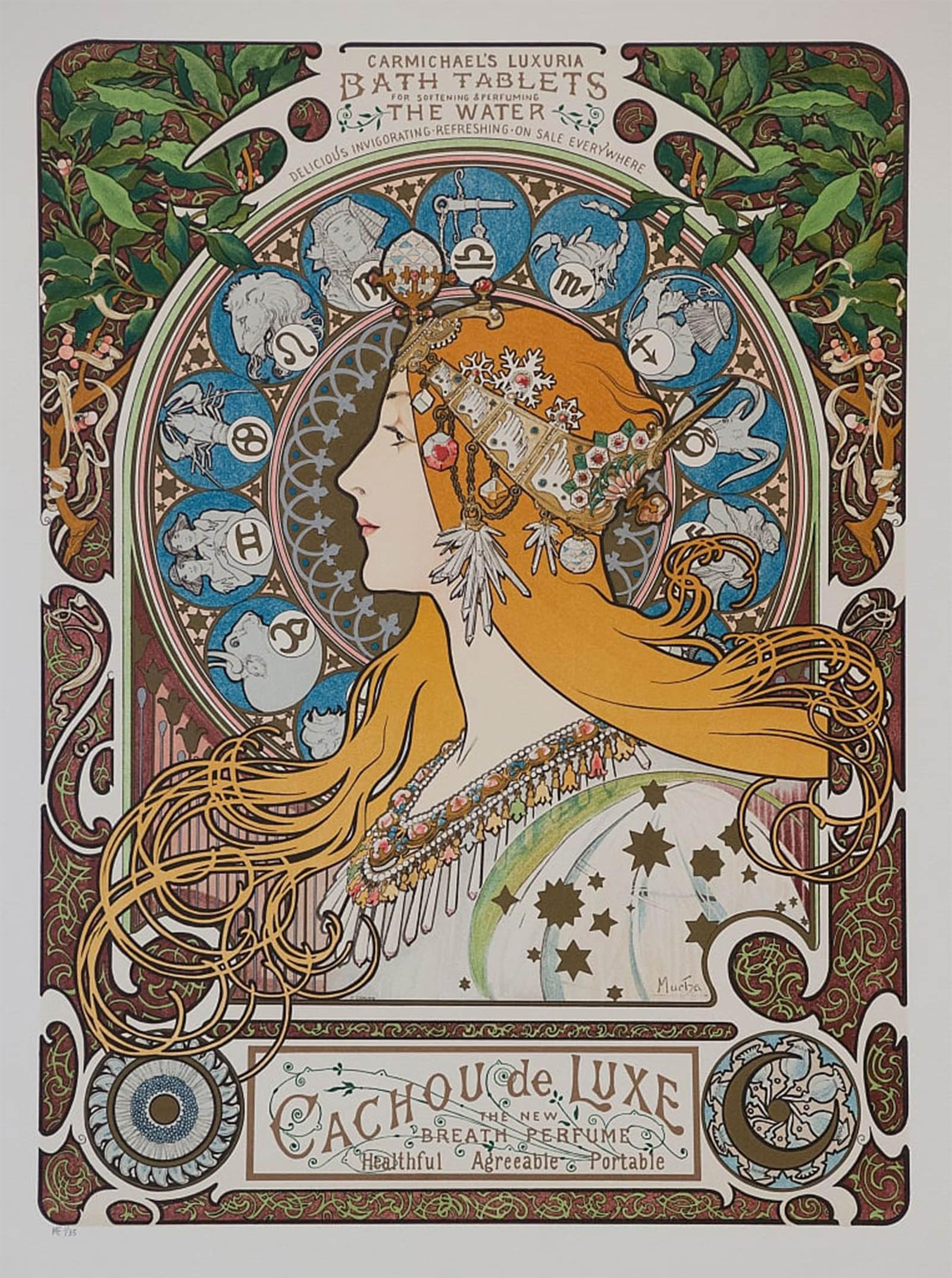 POSTERIIk Vintage Print Pop Art Landscape Artwork canvas workart Printer Publisher by Alphonse Mucha Art Prints for Office Home Decor 60x90cm