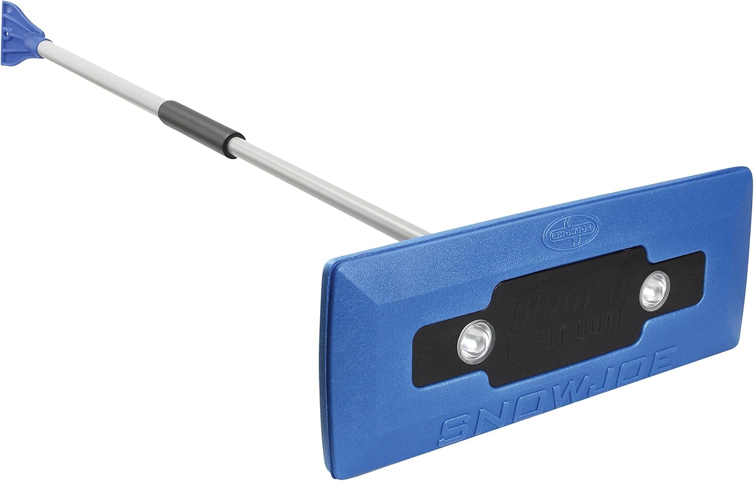 review Snow Joe 24V-SS11-XR 24-Volt 11-Inch 5-Ah Cordless Snow Shovel, Kit (w/5-Ah Battery + Quick Charger) & SJBLZD Illum-n LED Lighted 4-in-1 Snow Broom Plus Ice Scraper, 1, Blue