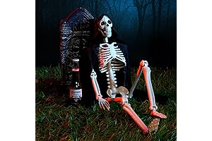 Sizonjoy 35" Posable Halloween Skeleton: A Spine-Tingling Addition for Your Spooky Soirée