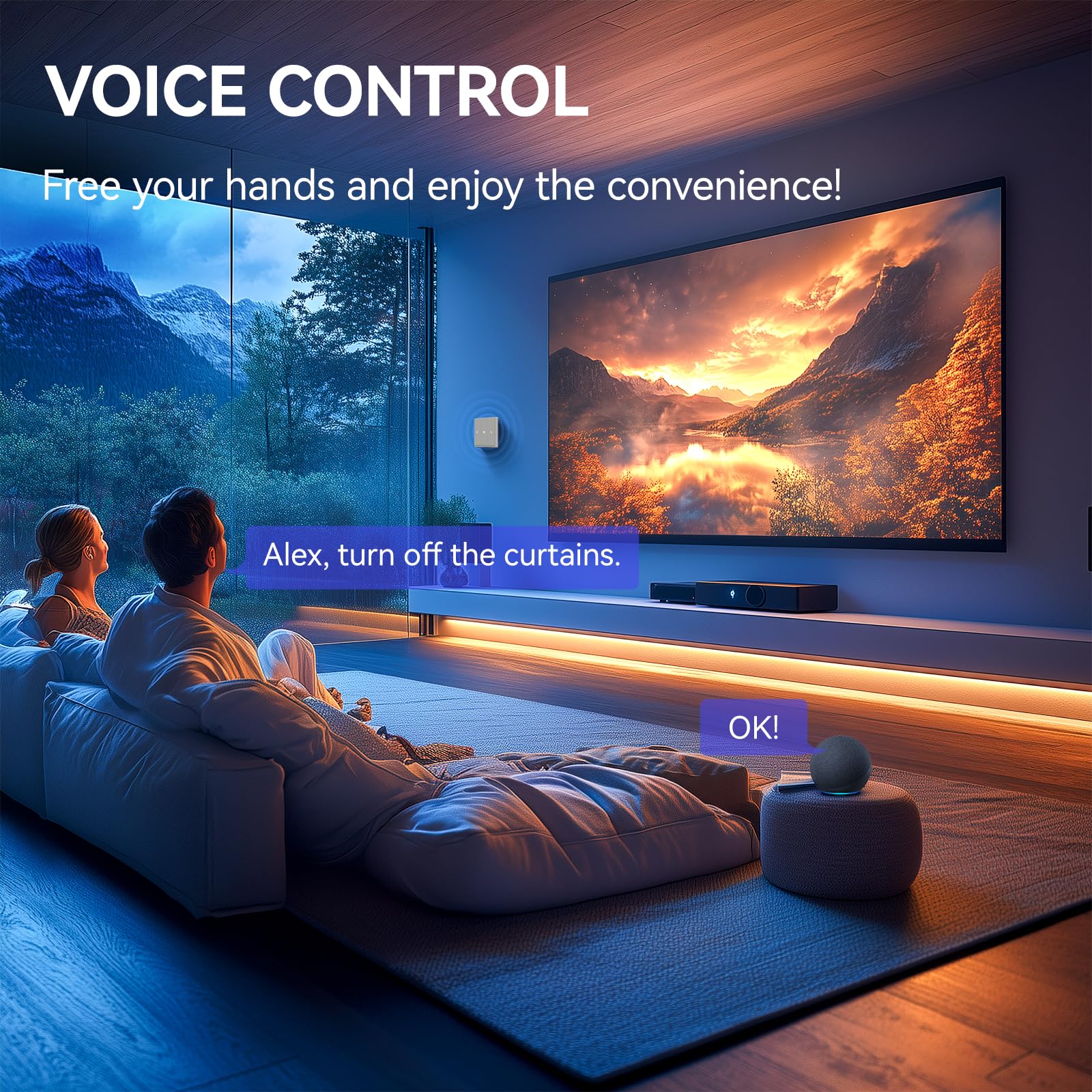 BSEED Interruttore intelligente per tapparelle, opaco, interruttore WiFi con spia di controllo, interruttore a incasso, serie S, 86 mm, bianco, confezione da 3