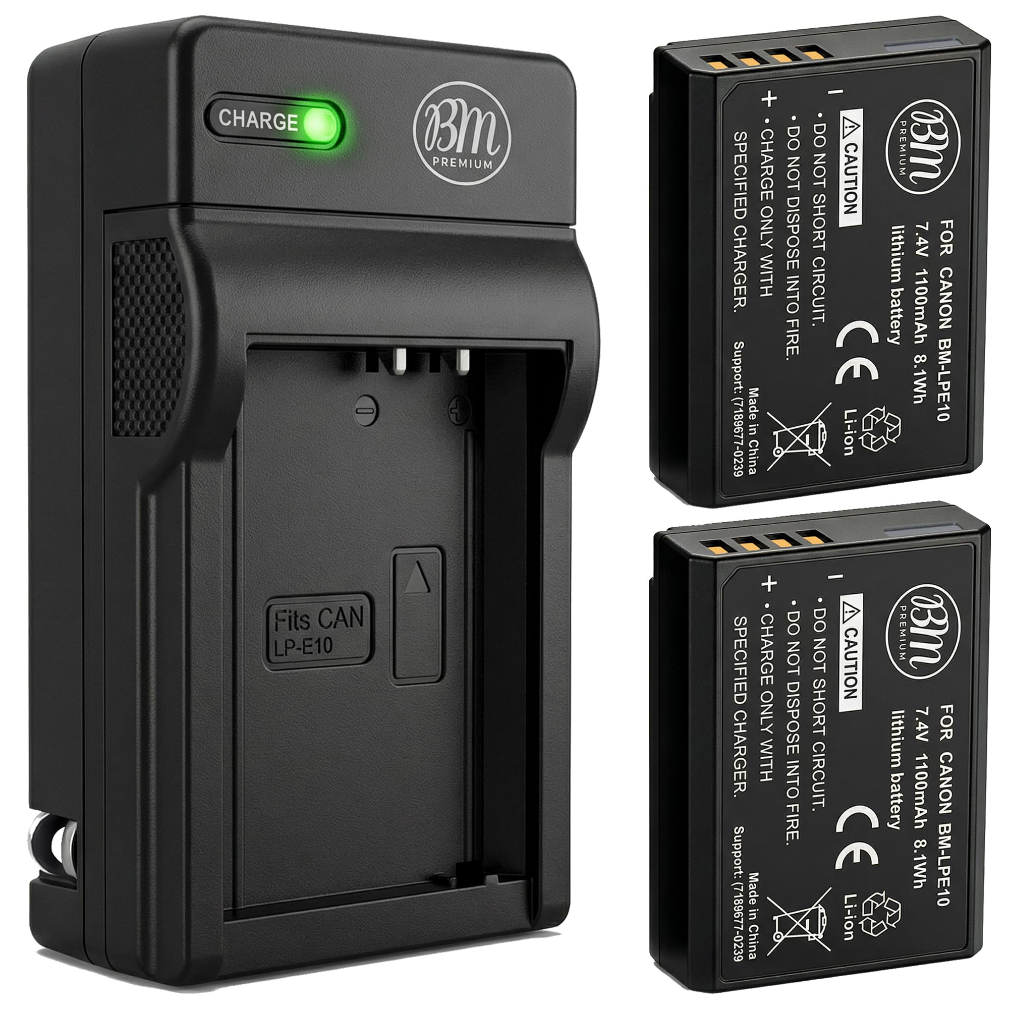 Batteria LP-E10 2200mAh Compatibile Canon EOS Rebel T3/T5/T6/T7/T100 E Serie EOS 1100D-4000D, Ricambio Al Litio Ad Alta Capacità