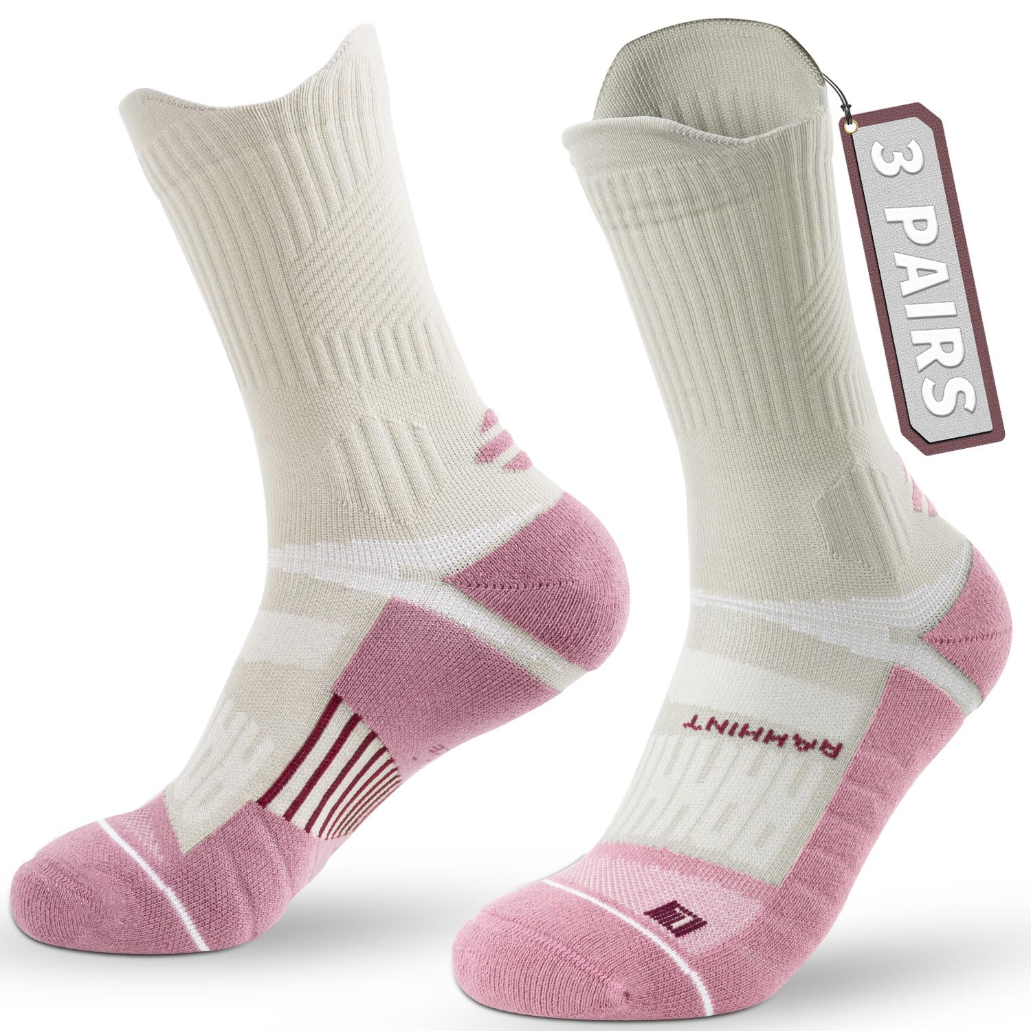 Coolmax Compressie-hardloopsokken, gewatteerde sneakersokken, No Show, anti-blister, enkelcompressiesokken, wandelsokken, atletische sokken voor heren en dames ( 3 paar), Groen, 42-46 EU
