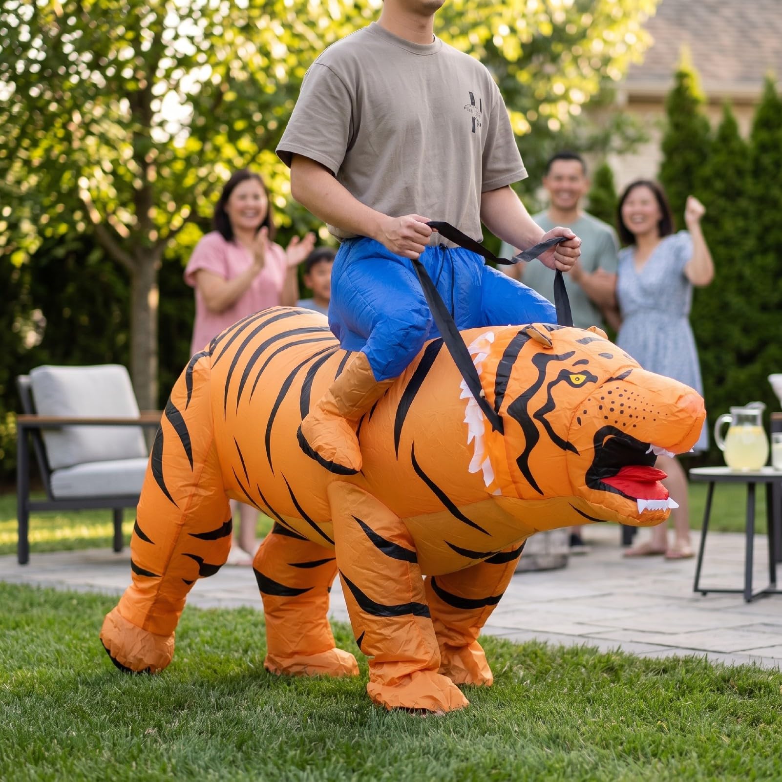 Costume da Tigre Gonfiabile Taglia Unica per Cosplay di Feste